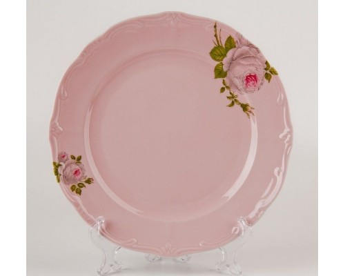 Набор тарелок Алвин розовый Weimar Porzellan 24 см 6 штук