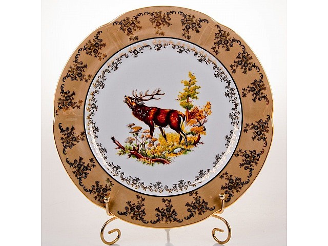 Набор тарелок Bavaria Мария Охота медовая 27 см