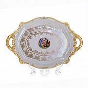 Блюдо овальное с ручками 37 см Bavaria Мадонна