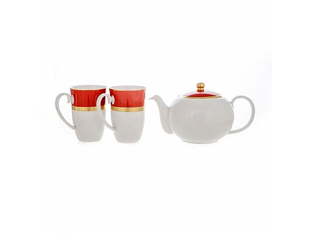 Набор для чая Weimar Porzellan красный 3 предмета