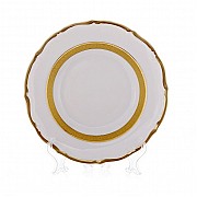 Набор тарелок Bavaria Лента золотая матовая-2 24 см 6 штук