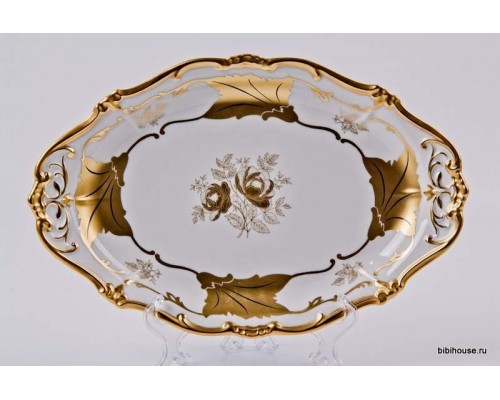 Блюдо овальное 32см Weimar Porzellan Кленовый лист