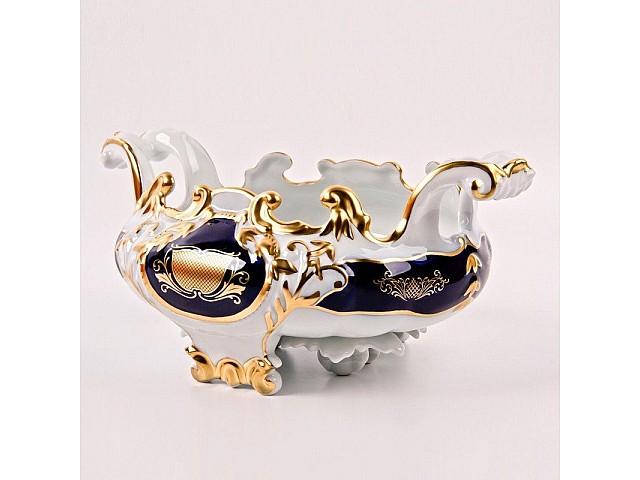 Ладья подарочная 20см Weimar Porzellan Симфония Кобальт