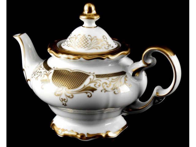 Чайник заварочный 600мл Weimar Porzellan Симфония Золотая