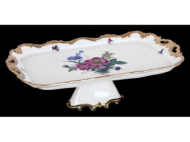 Рулетница на ножке Мейсенский букет Weimar Porzellan 45 см