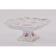 Блюдо квадратное на ножке 21см Weimar Porzellan Роза