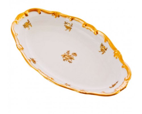 Селедочница 23см Weimar Porzellan Роза золотая