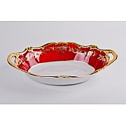 Хлебница 31см Weimar Porzellan Ювел красный