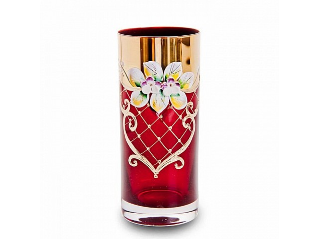 Набор стаканов Bohemia Лепка красная 300мл 6 штук