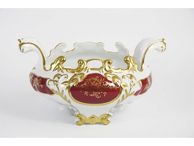 Ладья 20см Weimar Porzellan Ювел красный