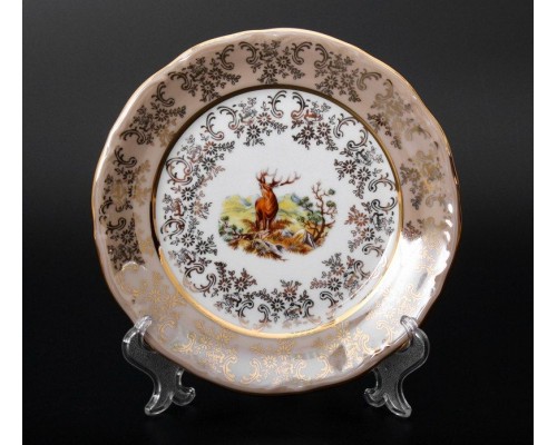 Набор тарелок Bavaria Охота медовая 17 см 6 штук