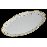 Блюдо овальное 50см Weimar Porzellan Мейсенский цветок