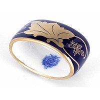 Кольцо для салфетки Weimar Porzellan Кленовый лист синий