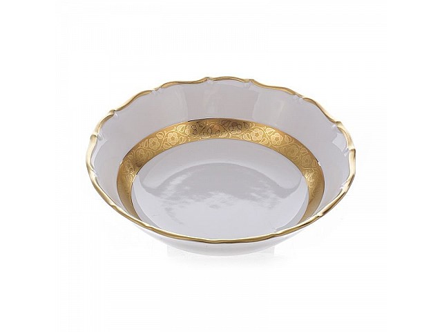 Салатник круглый 23 см Bavaria Лента золотая матовая-1