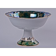 Салатник на ножке 23 см Bavaria Охота зеленая
