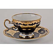 Чайный набор Кленовый лист синий Weimar Porzellan на 6 персон