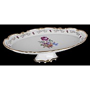 Блюдо овальное 50см на ножке Санкт Петербург белый Weimar Porzellan