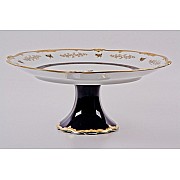 Блюдо круглое 33см на ножке Weimar Porzellan Анна Амалия