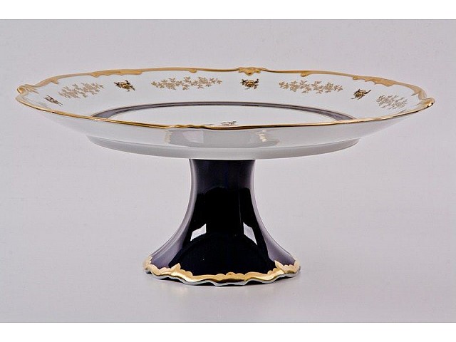 Блюдо круглое 33см на ножке Weimar Porzellan Анна Амалия