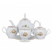 Чайный сервиз Зеленый цветок Bernadotte на 6 персон 15 предметов 240 мл