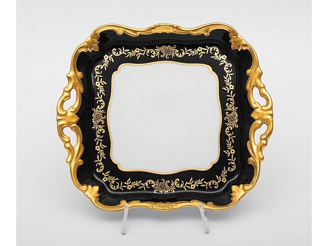 Блюдо квадратное 21см Weimar Porzellan Ювел синий