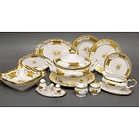 Сервиз столовый Кленовый лист белый Weimar Porzellan на 12 персон 49 предметов