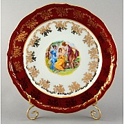 Набор тарелок Bavaria Мадонна красная 24 см 6 штук