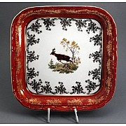 Салатник Bavaria Охота красная 24 см квадратный