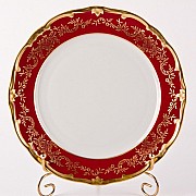 Набор тарелок 24 см Weimar Porzellan Ювел красный