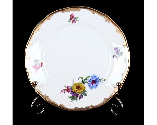 Набор тарелок Мейсенский букет Weimar Porzellan 17 см 6 штук