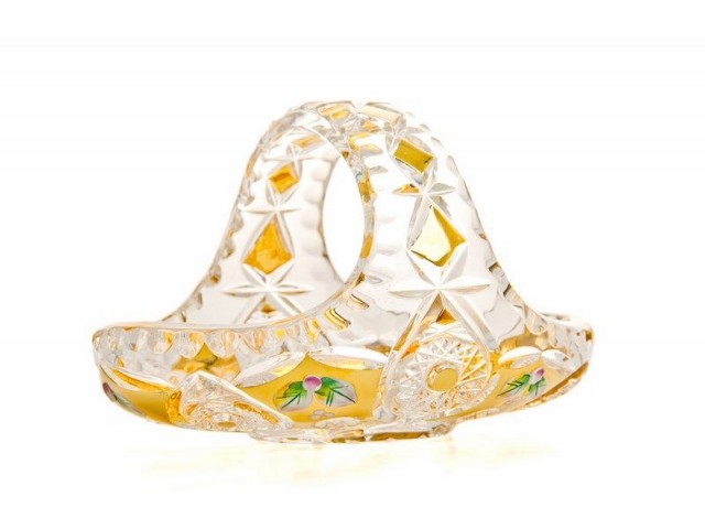Корзина Acrystal Хрусталь с золотом 96014 16 см