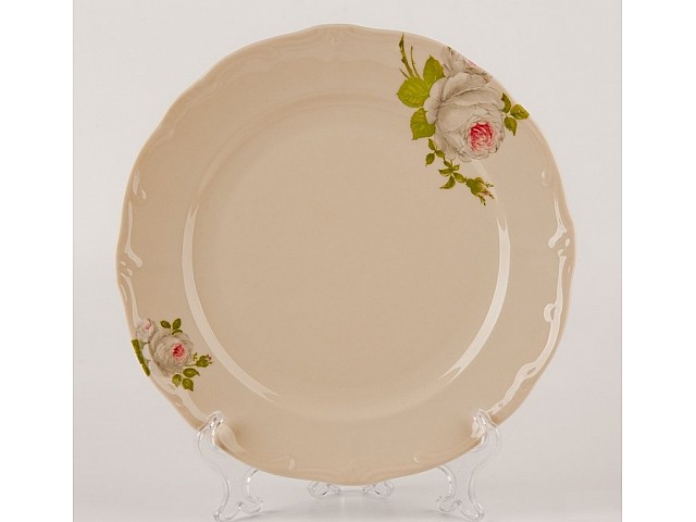 Набор тарелок Алвин бежевый Weimar Porzellan 24 см 6 штук