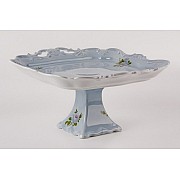 Блюдо квадратное на ножке Алвин голубой Weimar Porzellan 30см