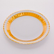 Набор тарелок Bavaria Лента Рельеф золото 24 см 6 штук