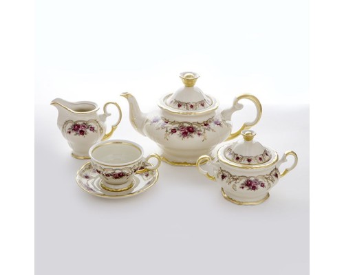 Сервиз чайный "Ангелика 843 SL" Starorolsky Porzellan MZ на 6 персон 15 предметов