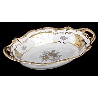 Хлебница 31см Weimar Porzellan Кленовый лист белый