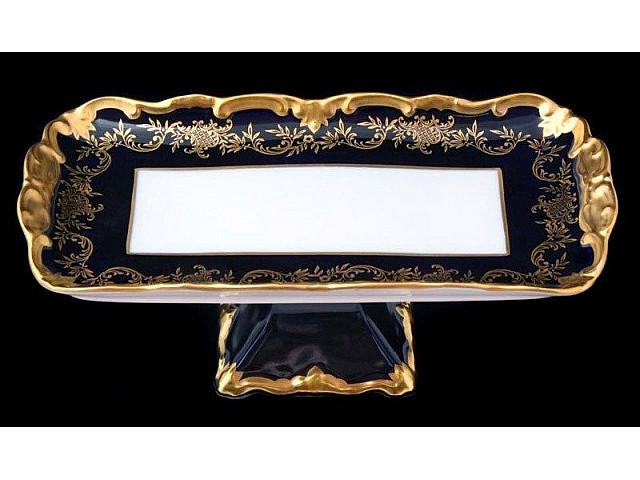 Рулетница 26см на ножке Weimar Porzellan Ювел синий