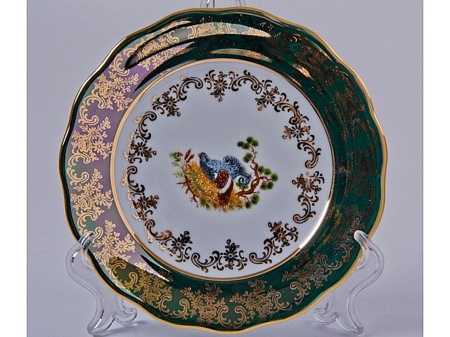 Набор тарелок Bavaria Охота зеленая 17 см 6 штук