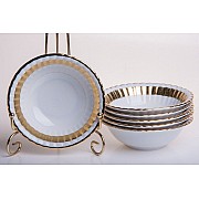 Набор салатников Bavaria Лента Рельеф золото 13 см 6 штук