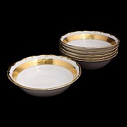 Набор салатников 19 см Bavarian Porcelain Лента золотая матовая-1 6 штук