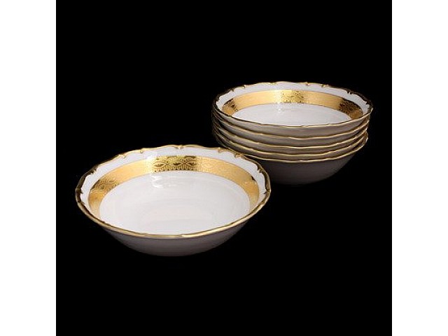Набор салатников 19 см Bavarian Porcelain Лента золотая матовая-1 6 штук