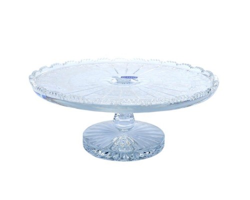 Тарелка для торта 30 см на ножке Glasspo Bohemia