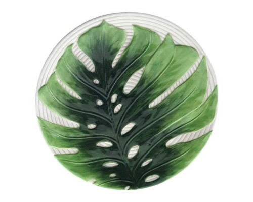Блюдо сервировочное Certified Intl "Пальмовые листья" 33см, 3D (рельеф)