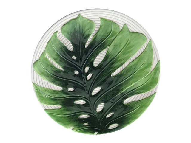 Блюдо сервировочное Certified Intl "Пальмовые листья" 33см, 3D (рельеф)