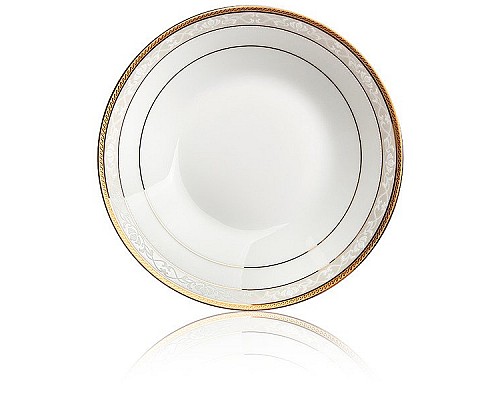 Тарелка суповая 19см Noritake Хэмпшир, золотой кант