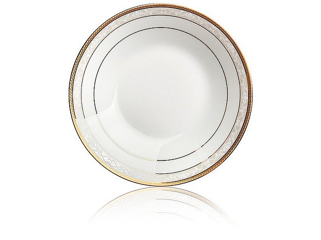 Тарелка суповая 19см Noritake Хэмпшир, золотой кант