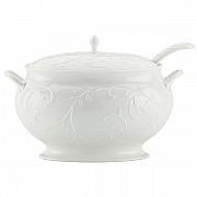 Супница с половником 4,5л Lenox Чистый опал, рельеф