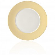 Тарелка обеденная 28 см Noritake Альта (желтый борт)