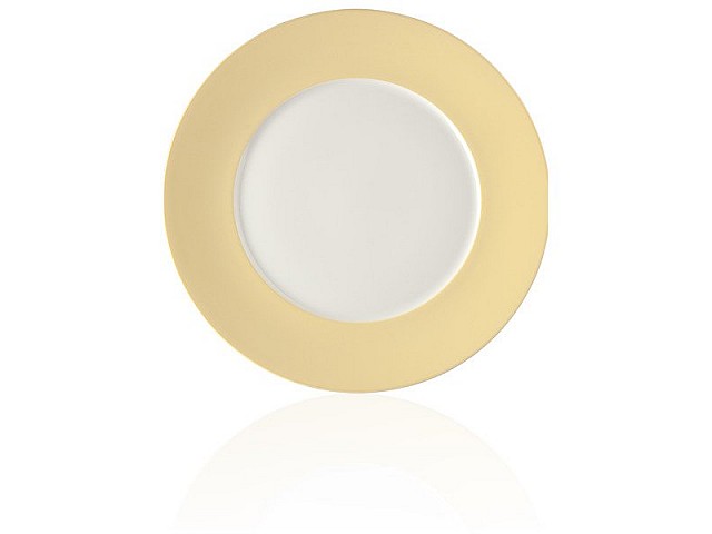 Тарелка обеденная 28 см Noritake Альта (желтый борт)