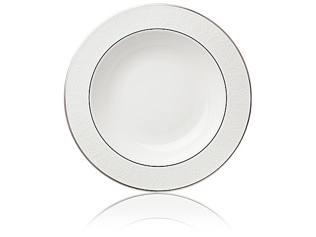 Тарелка суповая 22,5 см Lenox Ханна, платиновый кант